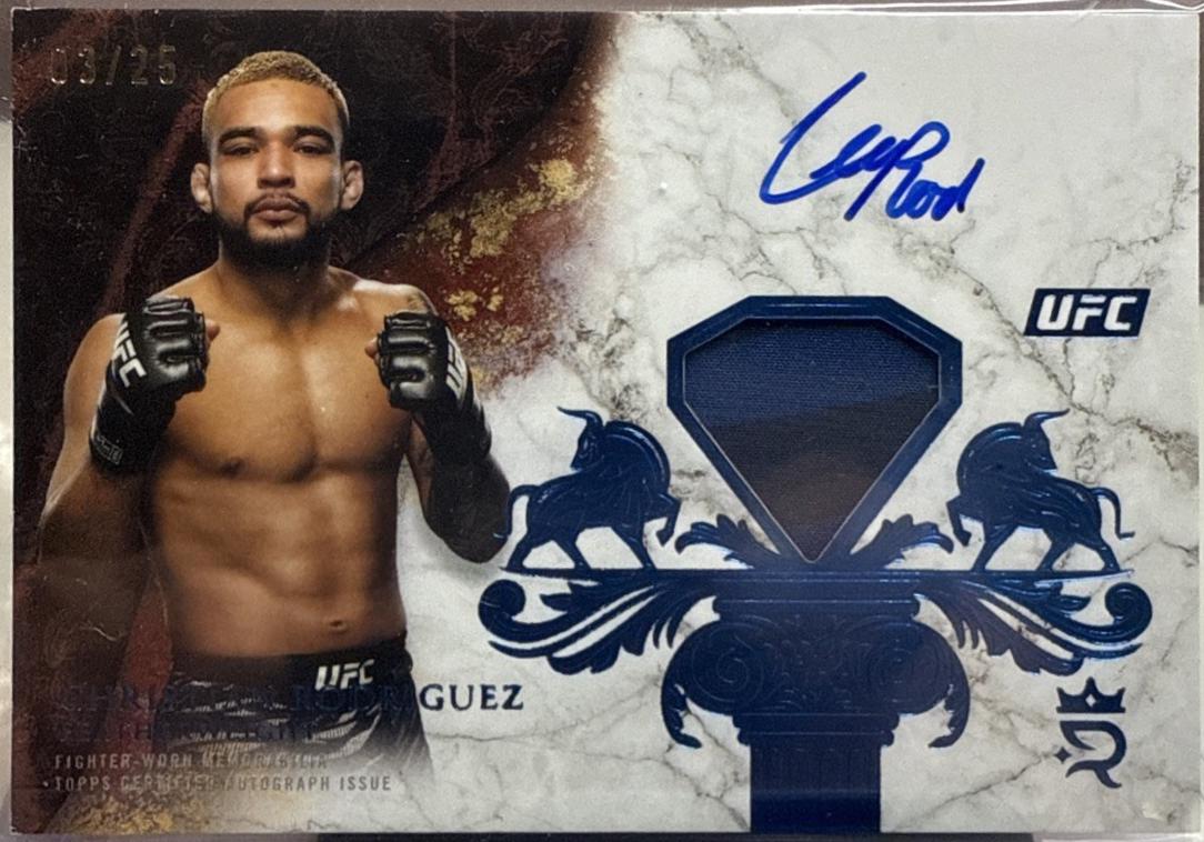 Christian Rodriguez 2025 Topps Royalty UFC Royalty Relic Signatures #RYR-CR Blue