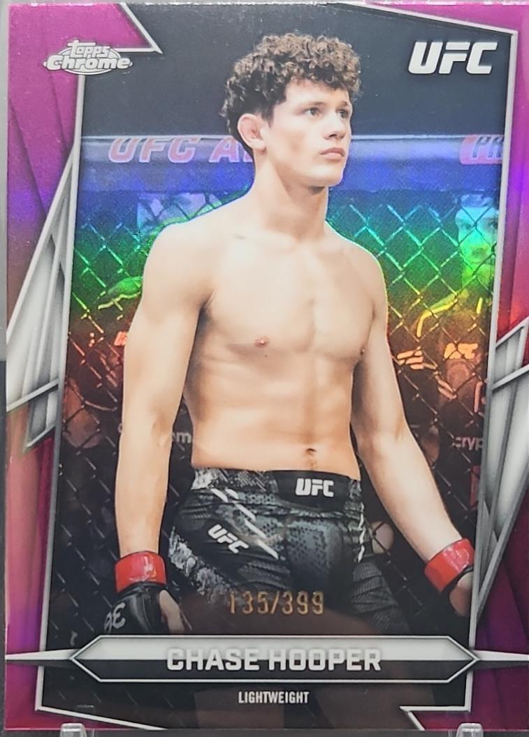 Chase Hooper 2026 Topps Chrome UFC Base #35 Pink Refractor