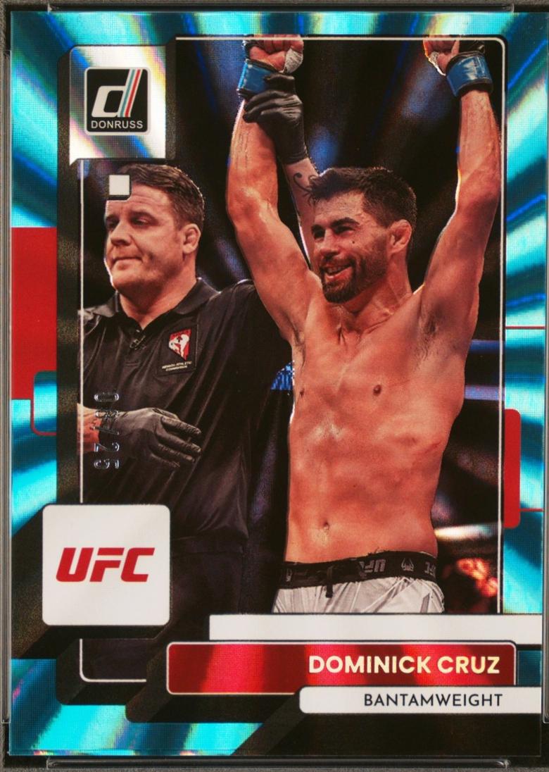 Dominick Cruz 2023 Panini Donruss UFC Base #140 Teal Laser