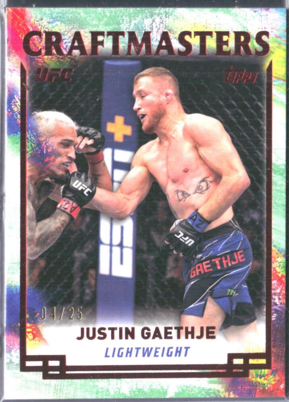 Justin Gaethje 2024 Topps Knockout UFC Craftmasters #CRM-14 Red