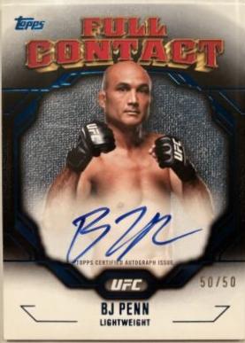 BJ Penn 2024 Topps Knockout UFC Full Contact Autographs #FCA-BJP Blue