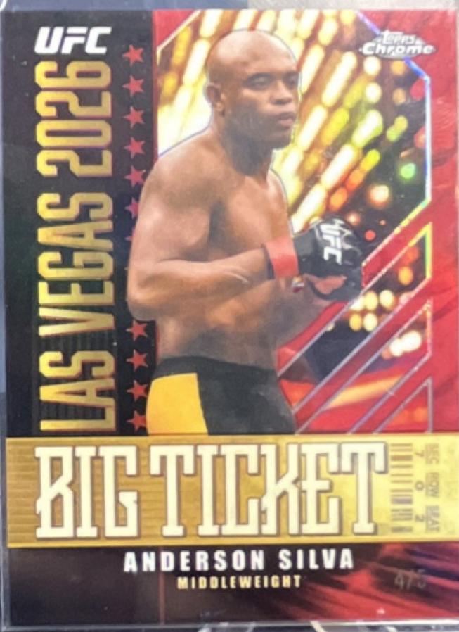 Anderson Silva 2026 Topps Chrome UFC Big Ticket #BT-18 Red