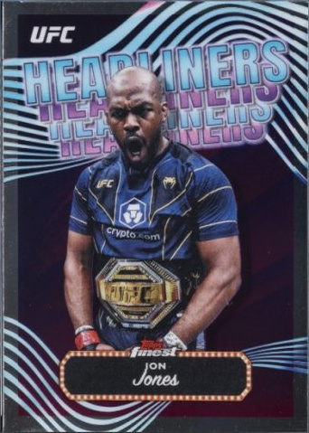 Jon Jones 2024 Topps Finest UFC Headliners #HDL-18 Red Refractor