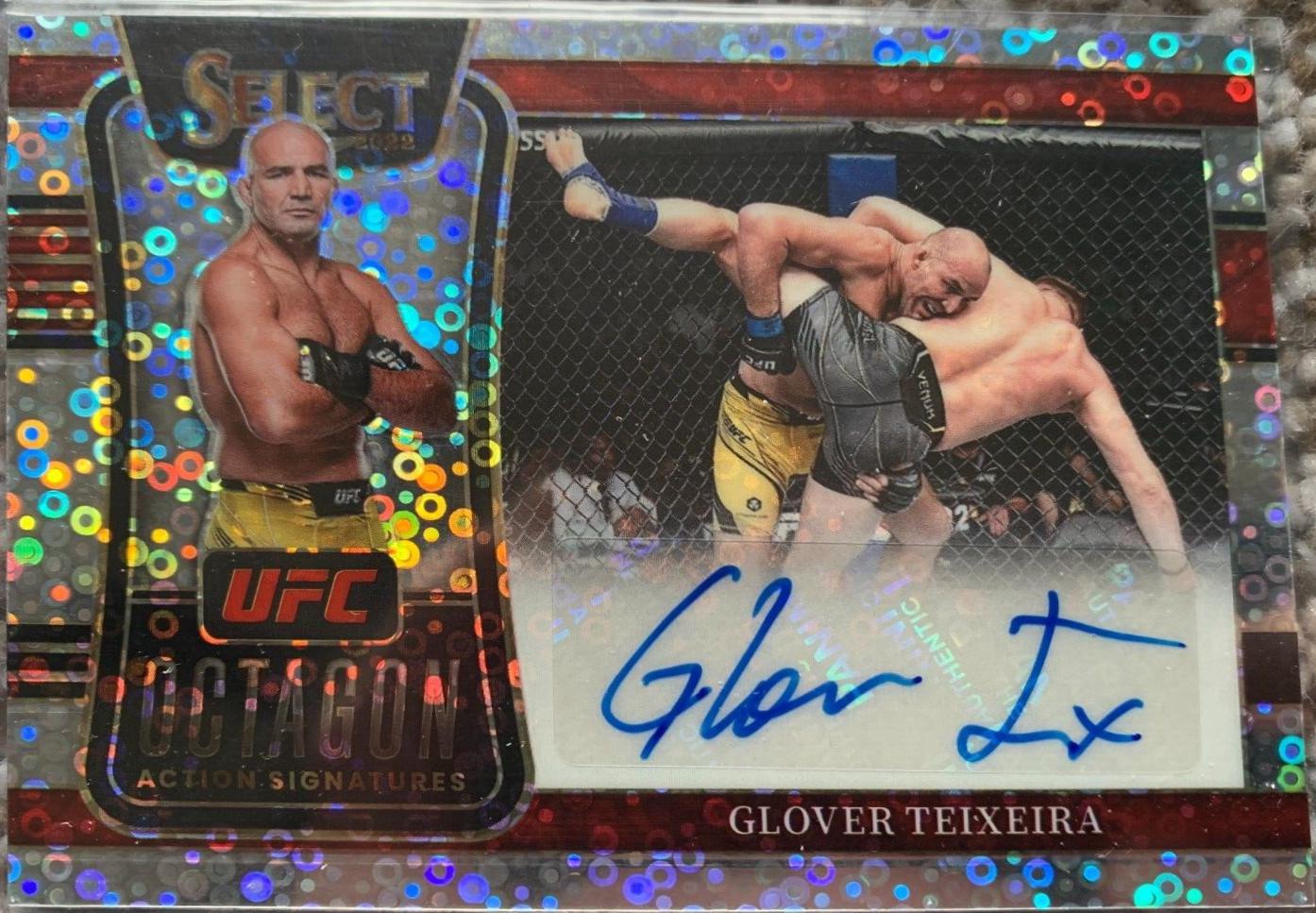 Glover Teixeira 2022 Panini Select UFC Octagon Action Signatures #27 Disco