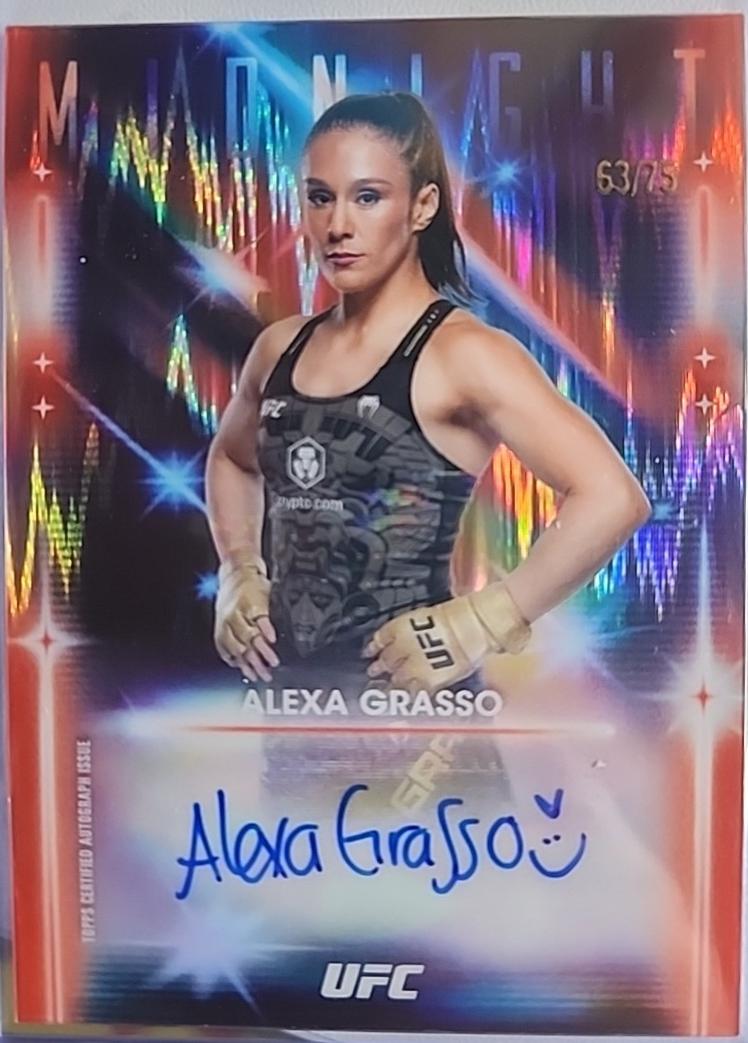 Alexa Grasso 2025 Topps Midnight UFC Glimmer Graphs #GRG-AG Dusk