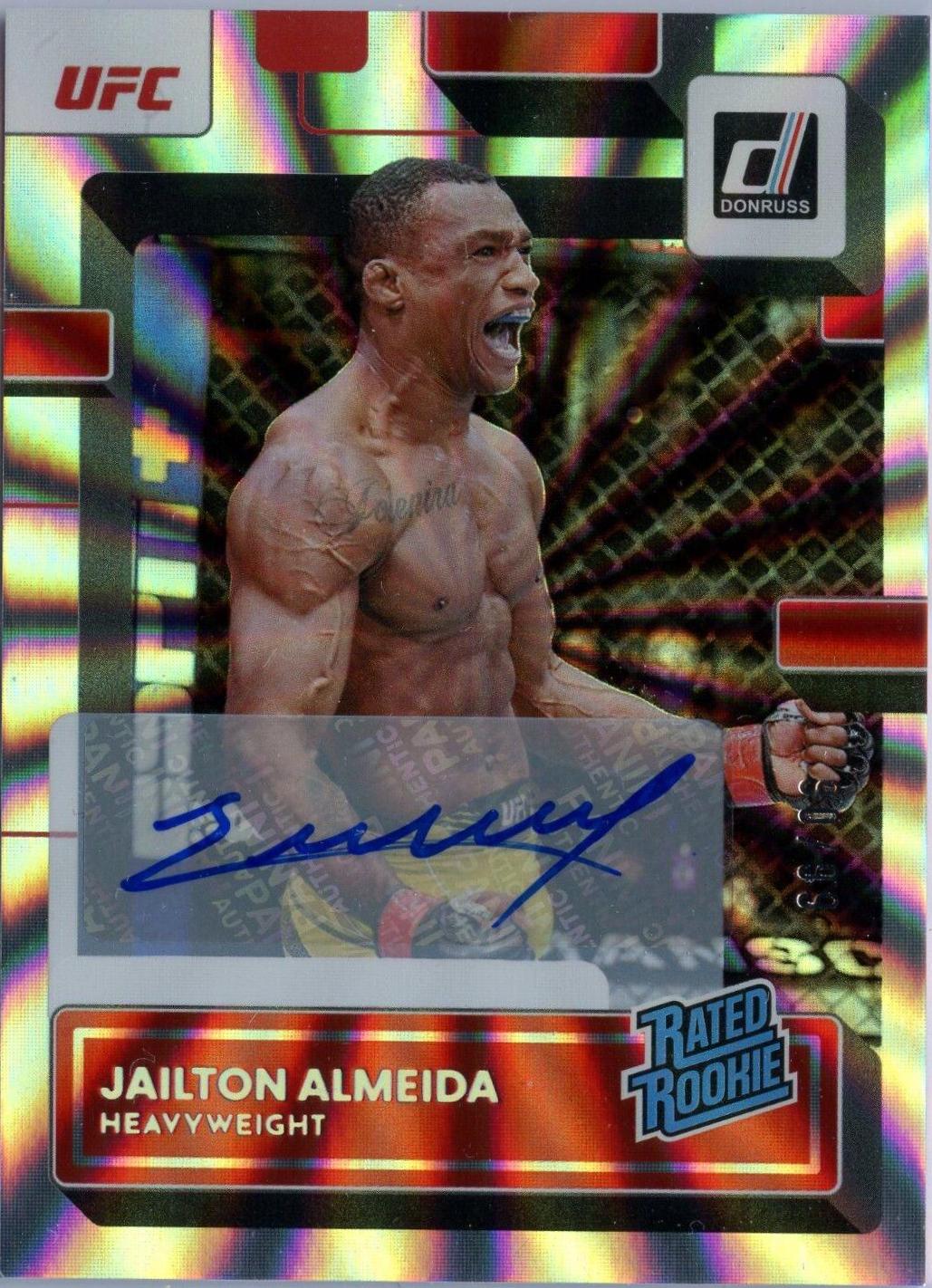 Jailton Almeida 2023 Panini Donruss UFC Rated Rookies Signatures #218 Laser