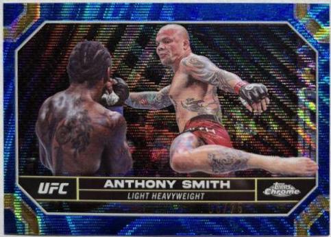 Anthony Smith 2024 Topps Chrome UFC Base #19 Blue Wave Refractor