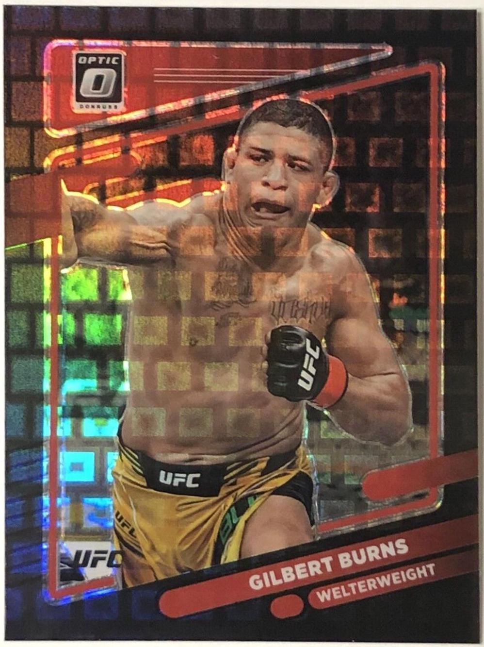 Gilbert Burns 2022 Panini Donruss Optic UFC Base #82 Black Pandora