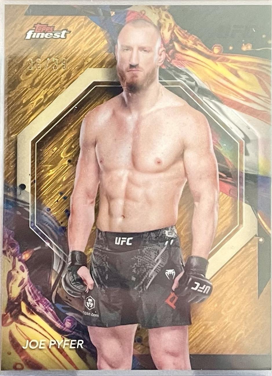 Joe Pyfer 2024 Topps Finest UFC Base Uncommon #168 Gold Shimmer Refractor