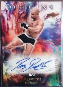 Bas Rutten 2021 Panini Chronicles UFC Origins Autographs #29 Platinum