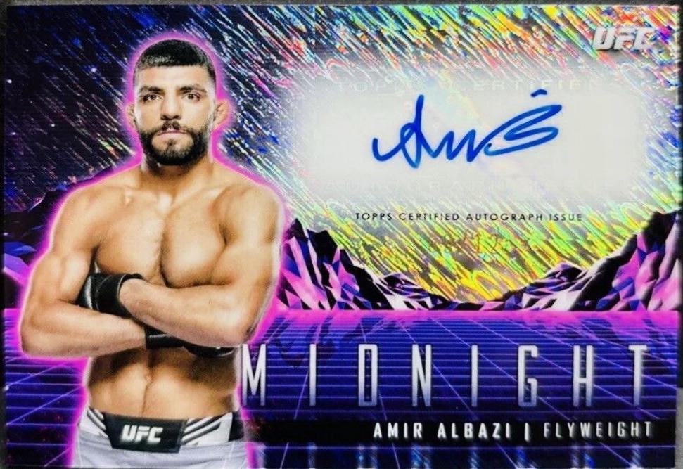 Amir Albazi 2024 Topps Midnight UFC Horizon Signatures #HS-AAI Midnight
