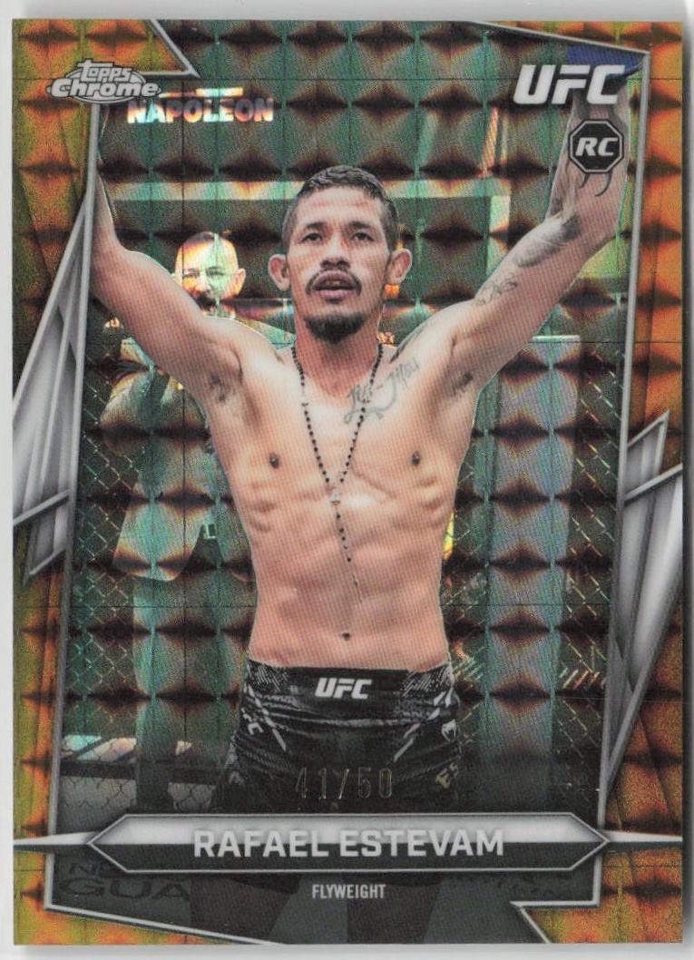 Rafael Estevam 2026 Topps Chrome UFC Base #22 Gold Geometric Refractor
