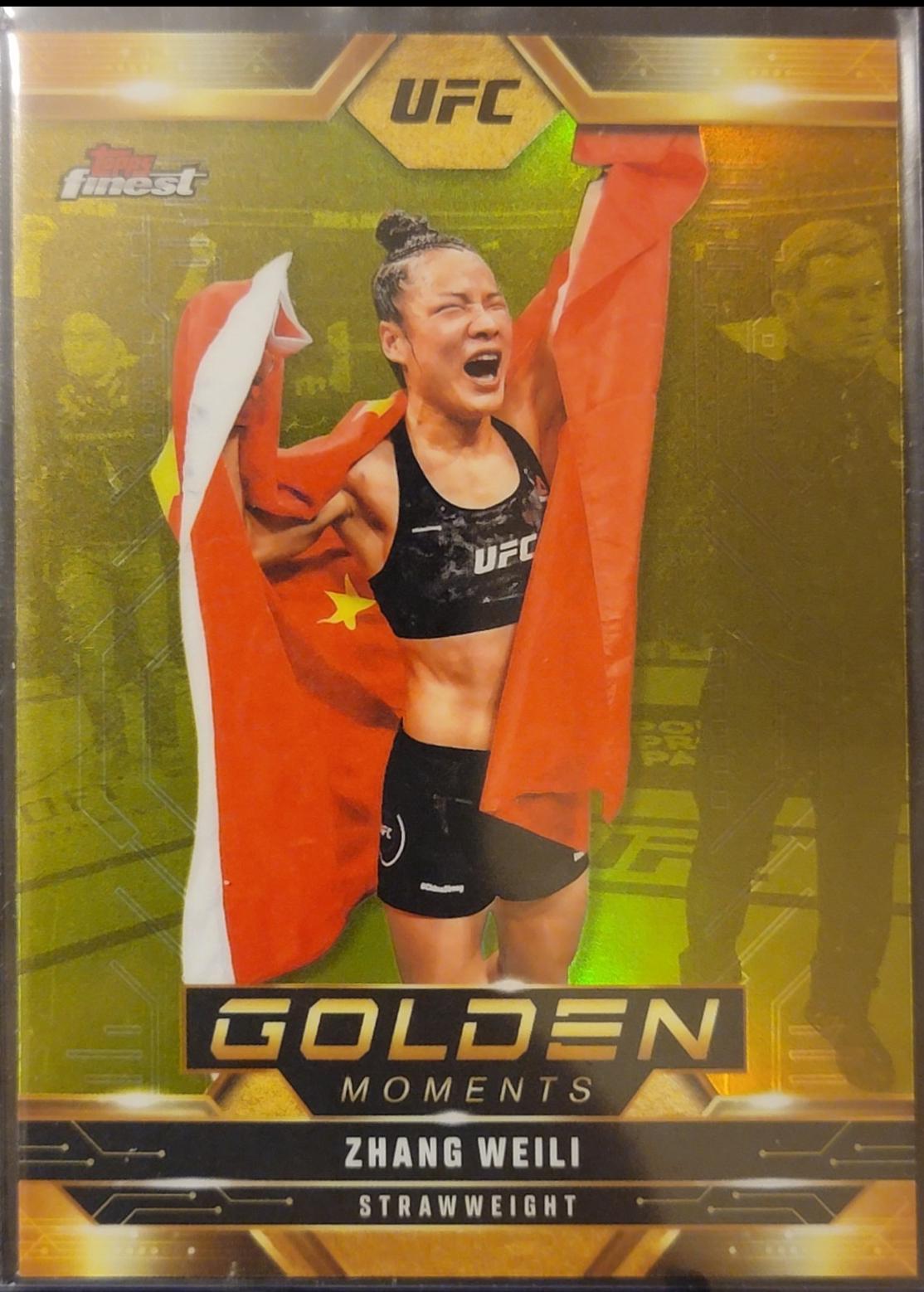 Zhang Weili 2025 Topps Finest UFC Golden Moments #GM-18 Refractor