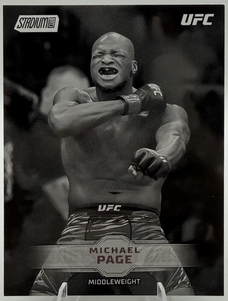 Michael Page 2026 Topps Stadium Club UFC Base #35 Black and White