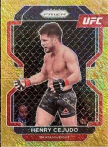 Henry Cejudo 2022 Panini Prizm UFC Base #105 Gold Shimmer