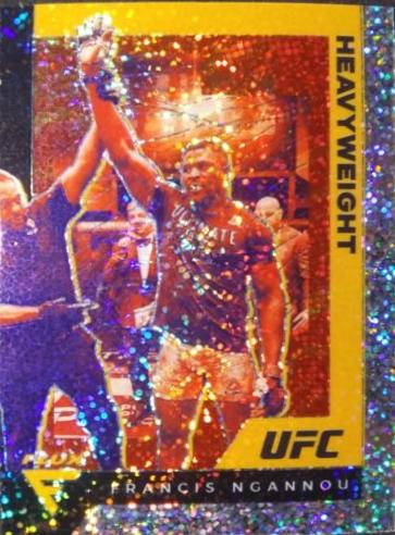Francis Ngannou 2021 Panini Chronicles UFC Base Flux #247 White Sparkle