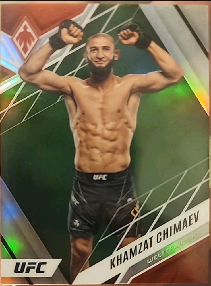 Khamzat Chimaev 2023 Panini Chronicles UFC Base Phoenix #319 Green