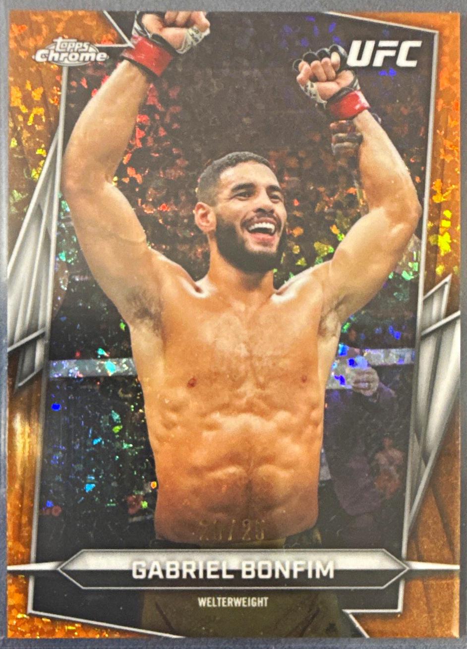 Gabriel Bonfim 2026 Topps Chrome UFC Base #114 Orange Mini Diamonds Refractor