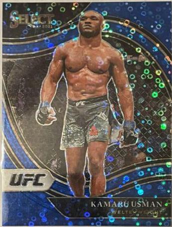 Kamaru Usman 2021 Panini Select UFC Octagonside #228 Blue Disco