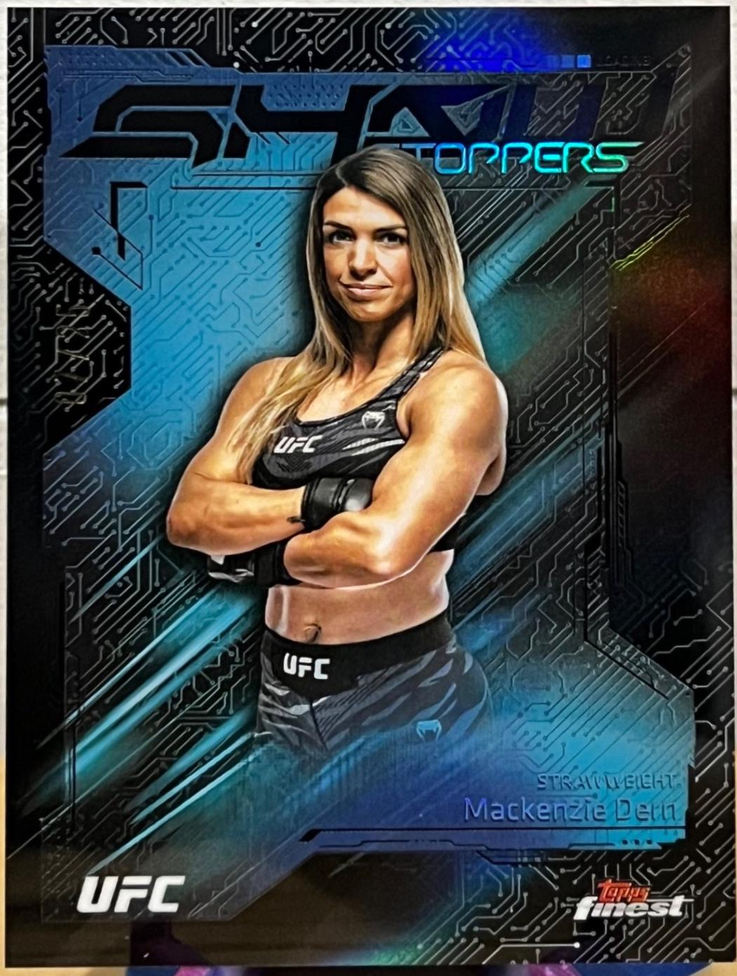 Mackenzie Dern 2025 Topps Finest UFC Showstoppers #SS-10 Black Refractor
