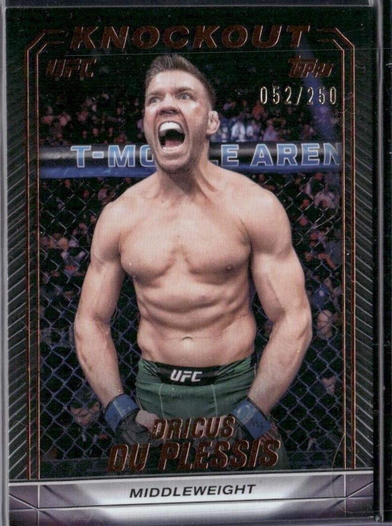 Dricus Du Plessis 2024 Topps Knockout UFC Base #53 Bronze
