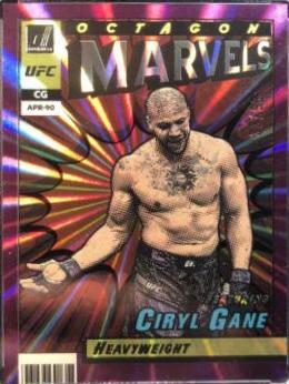 Ciryl Gane 2022 Panini Donruss UFC Octagon Marvels #5 Purple Laser