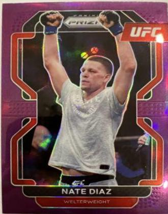 Nate Diaz 2022 Panini Prizm UFC Base #150 Purple