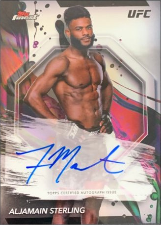 Aljamain Sterling 2024 Topps Finest UFC Finest Autographs #FA-ANS Superfractor