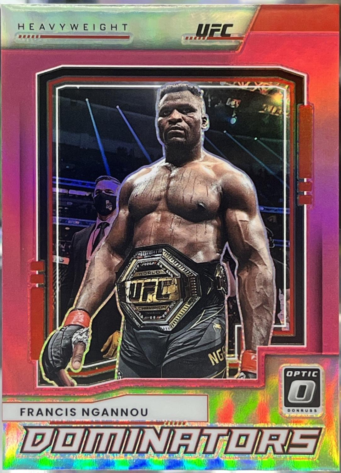 Francis Ngannou 2022 Panini Donruss Optic UFC Dominators #22 Pink