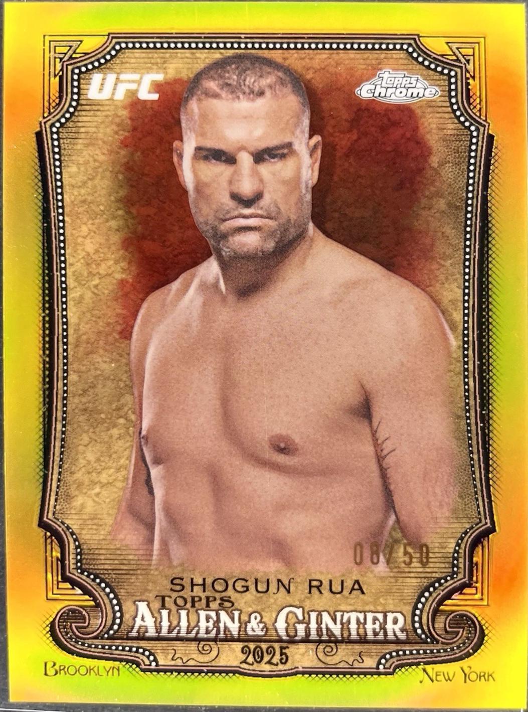 Mauricio Rua 2025 Topps Chrome UFC Allen & Ginter #AAG-20 Gold Refractor