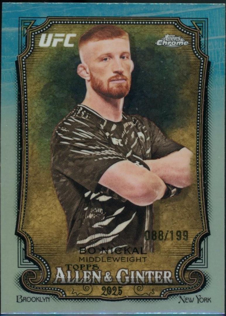 Bo Nickal 2026 Topps Chrome UFC Allen & Ginter #AG-14 Aqua Refractor