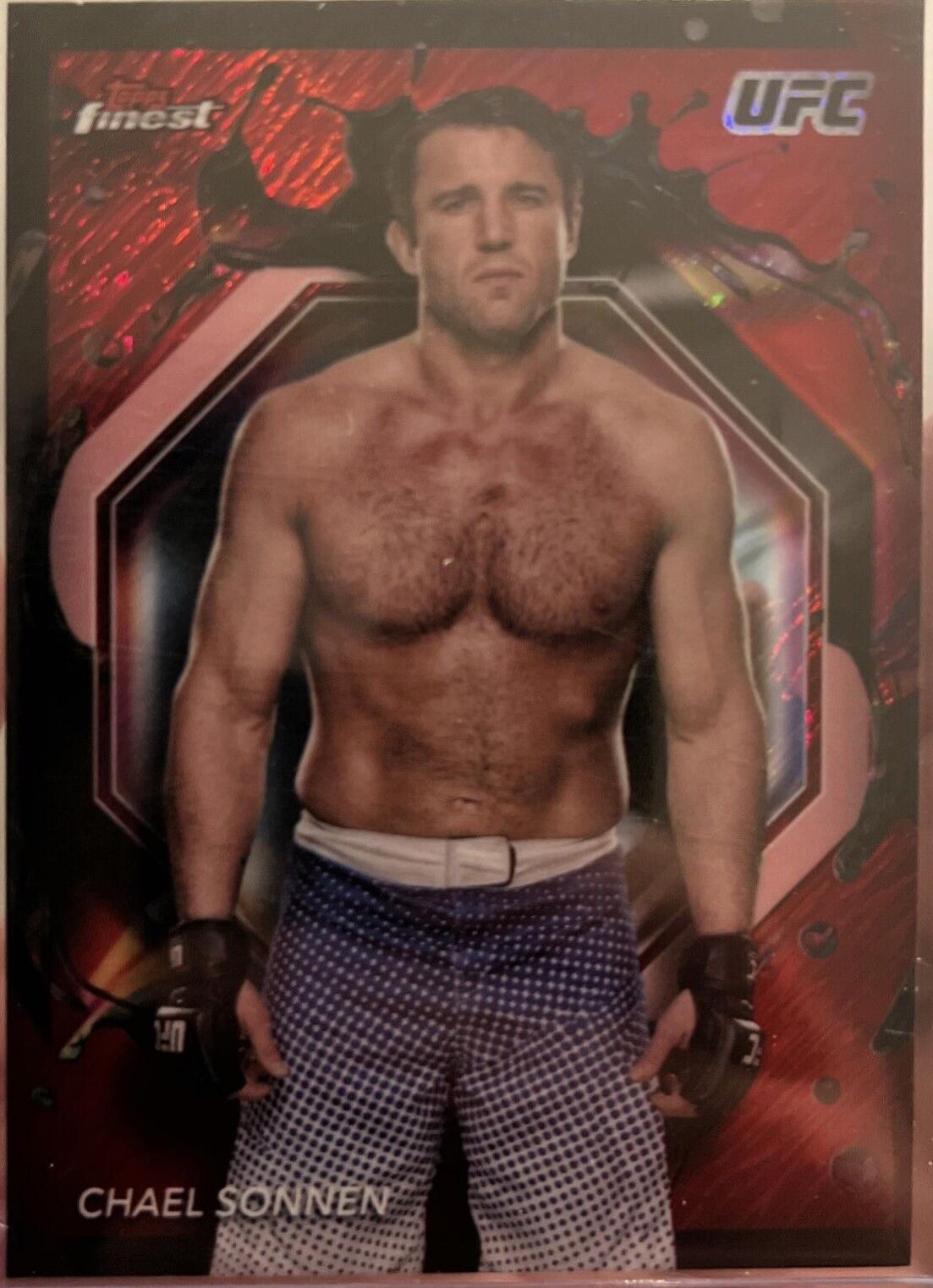Chael Sonnen 2024 Topps Finest UFC Base Rare #244 Red Shimmer Refractor