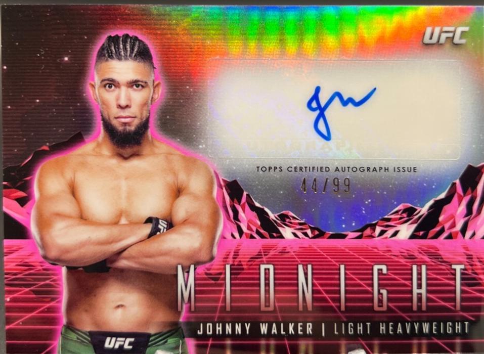 Johnny Walker 2024 Topps Midnight UFC Horizon Signatures #HS-JWR Twilight