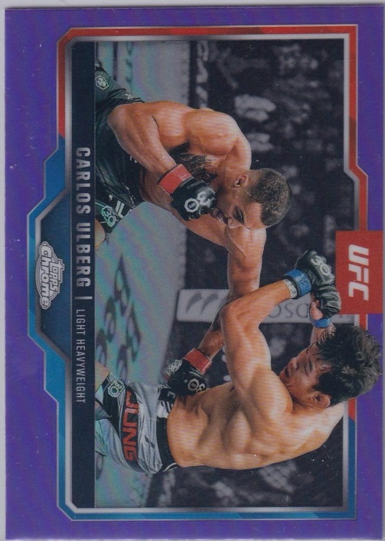 Carlos Ulberg 2025 Topps Chrome UFC Base #198 Purple Refractor