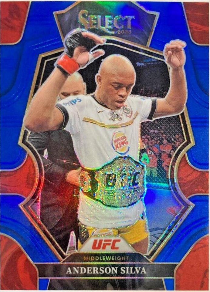 Anderson Silva 2023 Panini Select UFC Premier Level #148 Blue Disco