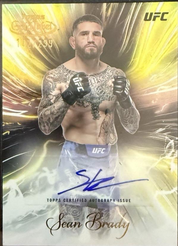 Sean Brady 2024 Topps Gold Label UFC Surging Signatures #SGS-SEB Black