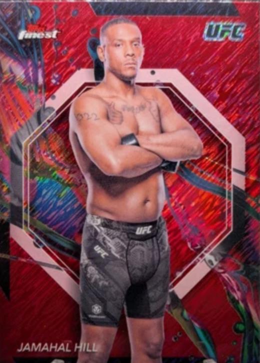 Jamahal Hill 2024 Topps Finest UFC Base Common #36 Red Shimmer Refractor