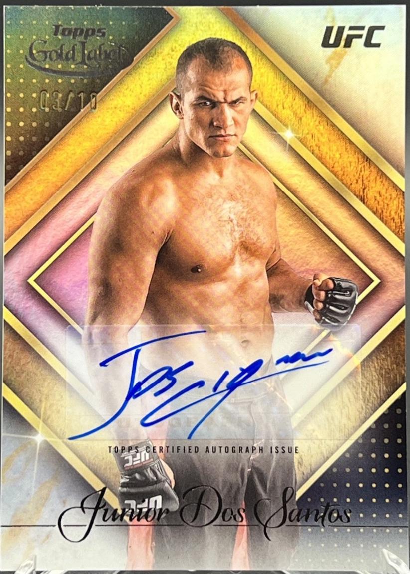 Junior Dos Santos 2024 Topps Gold Label UFC Golden Greats Autographs #GGA-JDS Black