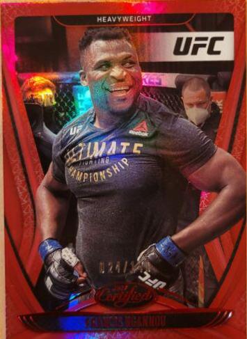 Francis Ngannou 2021 Panini Chronicles UFC Base Certified #125 Red