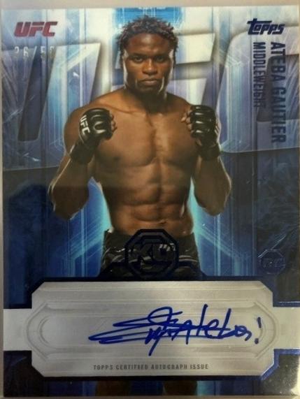 Ateba Gautier 2026 Topps Knockout UFC Knockout Autographs #KOA-AGR Blue