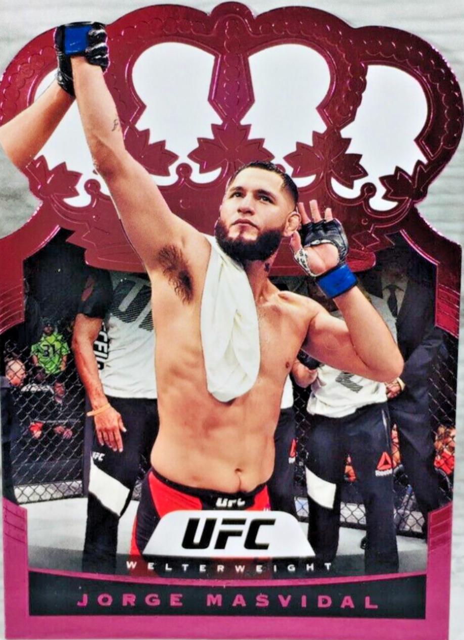 Jorge Masvidal 2021 Panini Chronicles UFC Base Crown Royale #17 Pink