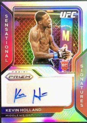 Kevin Holland 2021 Panini Prizm UFC Sensational Signatures #18 Black