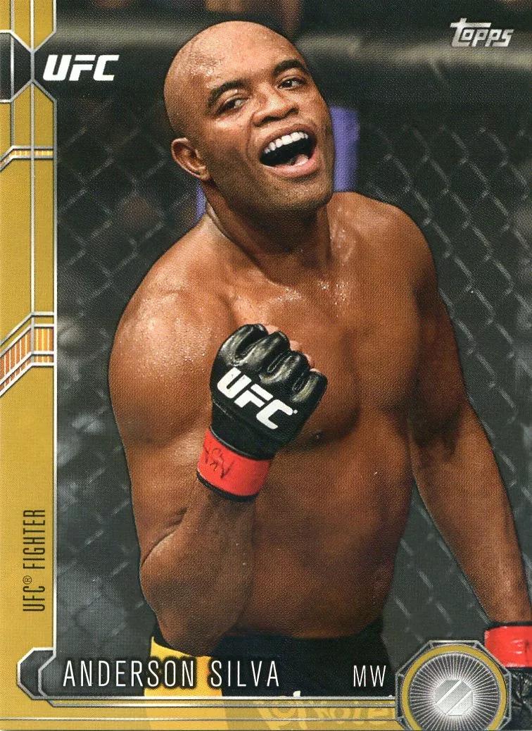 Anderson Silva 2015 Topps UFC Chronicles Base #35 Gold