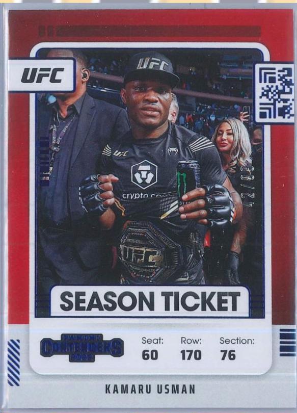 Kamaru Usman 2022 Panini Chronicles UFC Base Contenders Season Ticket #110 Blue