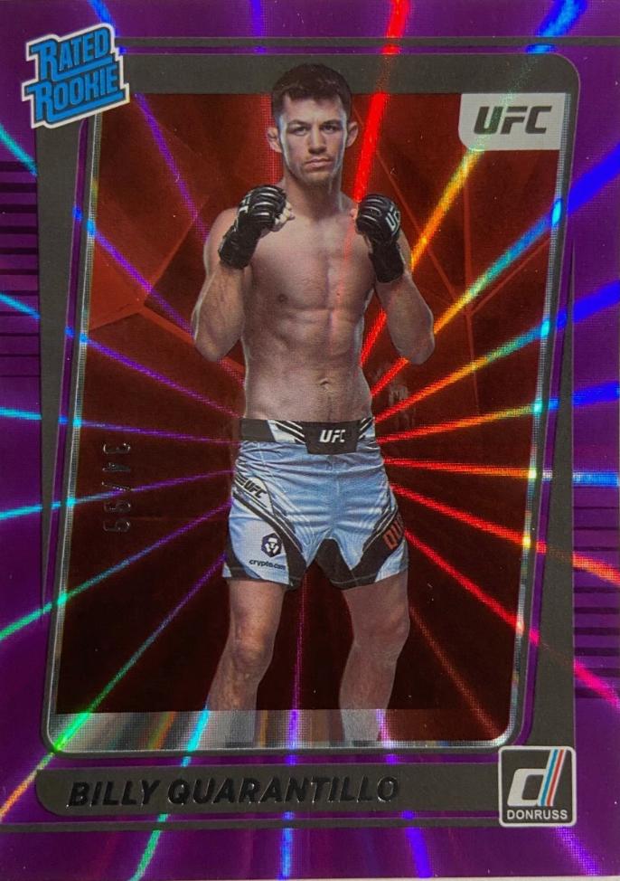 Billy Quarantillo 2022 Panini Donruss UFC Base #201 Purple Laser