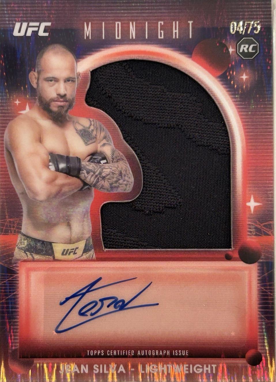 Jean Silva 2025 Topps Midnight UFC Rookie Relic Autographs #RRA-JS Dusk