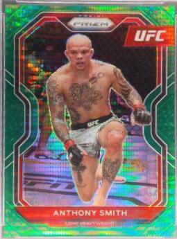 Anthony Smith 2021 Panini Prizm UFC Base #96 Green Pulsar