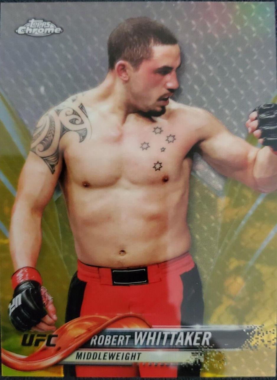 Robert Whittaker 2018 Topps Chrome UFC Base #34 Gold
