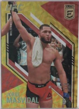 Jorge Masvidal 2021 Panini Chronicles UFC Base XR #196 Asia Gold
