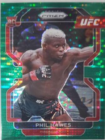 Phil Hawes 2022 Panini Prizm UFC Base #190 Green Pulsar